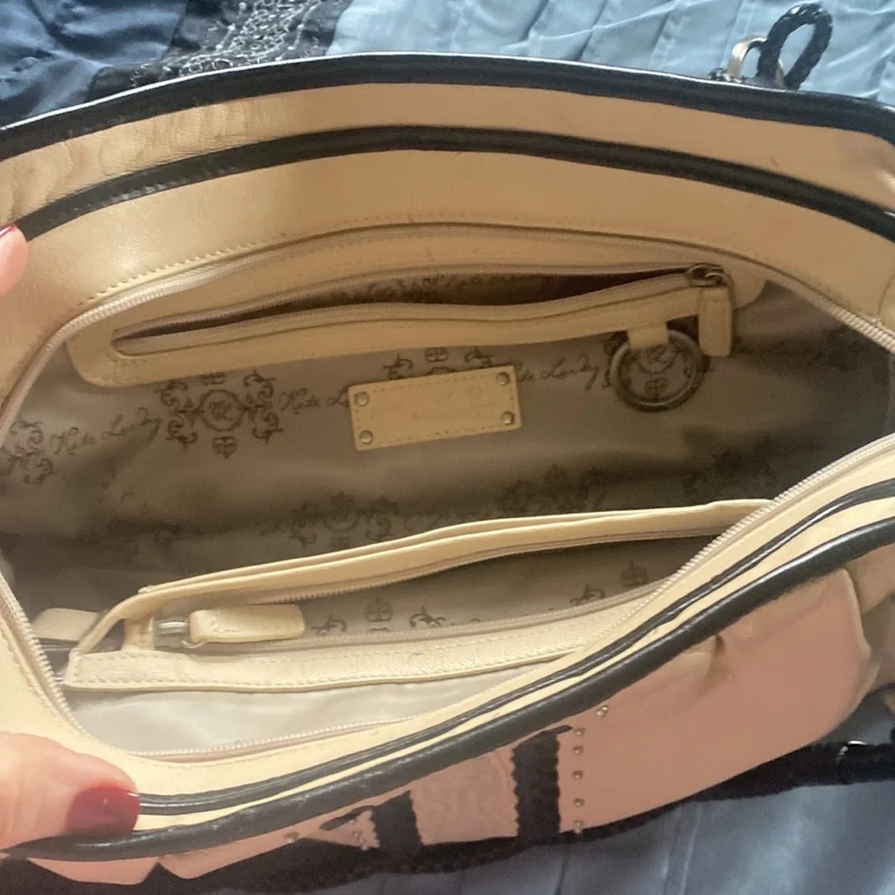 Tan/Crème Pocketbook/Bag/purse - Picture 5 of 11